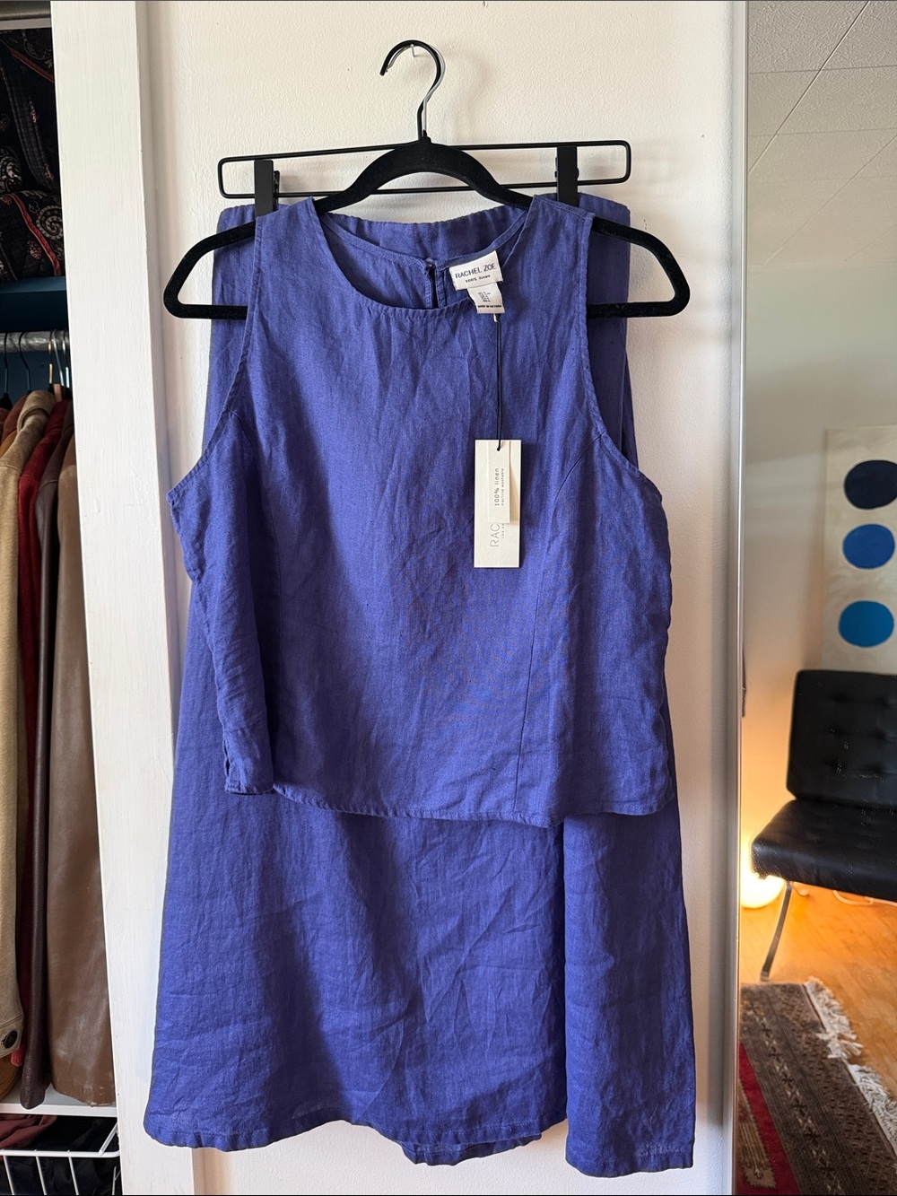 RACHEL ZOE Sleeveless Linen Dress